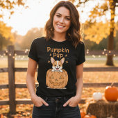 Cute Pumpkin Pup Halloween Corgi T-Shirt Tシャツ