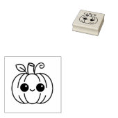 Cute Pumpkin rubber stamp & ink: 2" x 2" ラバースタンプ (押印)