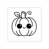 Cute Pumpkin rubber stamp & ink: 2" x 2" ラバースタンプ (インプリント)