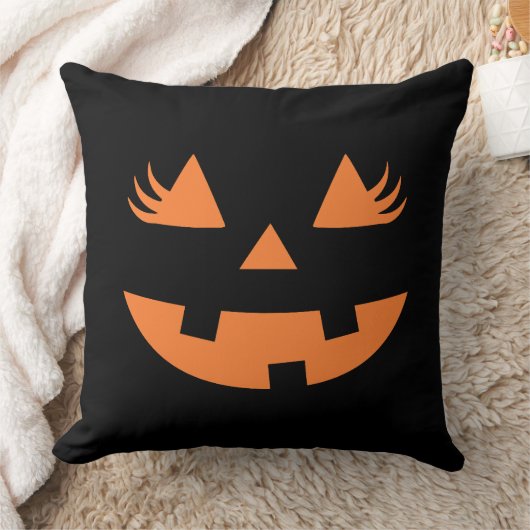 Cute Pumpkin Smile Halloween クッション (ブランケット)
