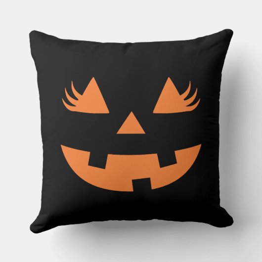 Cute Pumpkin Smile Halloween クッション (裏面)