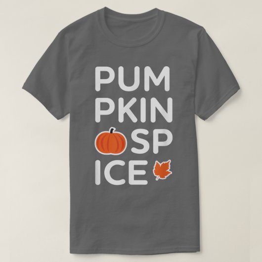 Cute Pumpkin Spice Letters Fall Drink Autumn Orang Tシャツ (デザイン正面)