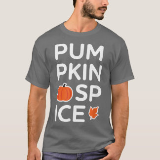 Cute Pumpkin Spice Letters Fall Drink Autumn Orang Tシャツ