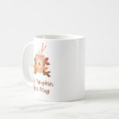 Cute Pumpkin Spice Mug Autumn Fall Vibes Coffee コーヒーマグカップ (正面左)
