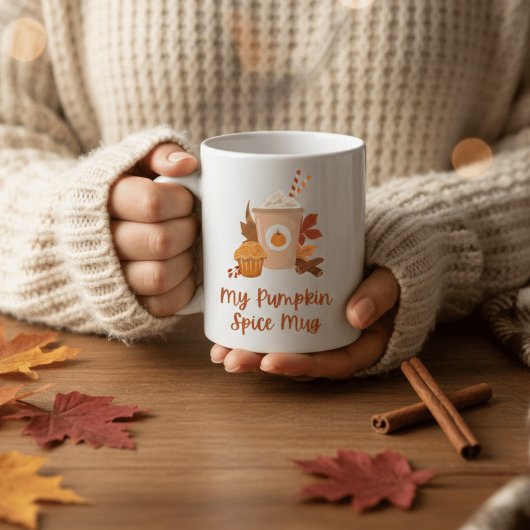 Cute Pumpkin Spice Mug Autumn Fall Vibes Coffee コーヒーマグカップ