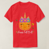 Cute Pumpkin Unicorn Halloween Thanksgiving  Tシャツ (デザイン正面)