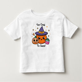 Cute Pumpkin Witch Halloween Vector Art トドラーTシャツ