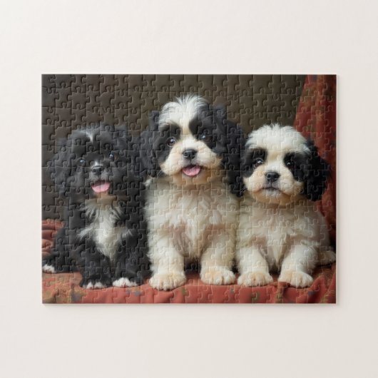 Cute Puppies ジグソーパズル (横)