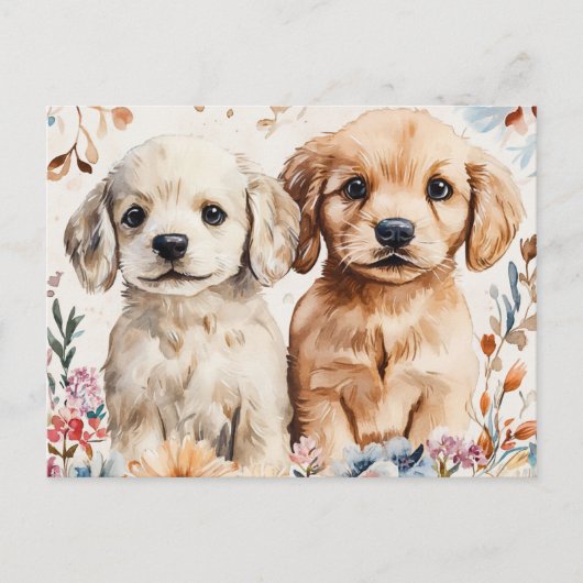 Cute Puppies ポストカード (正面)