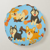 Cute Puppies ラウンドクッション (裏面)