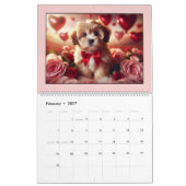 Cute Puppies 2026 Calendar カレンダー (2月 2027)