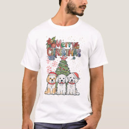 Cute Puppies Christmas Tree Holiday Shirt Tシャツ