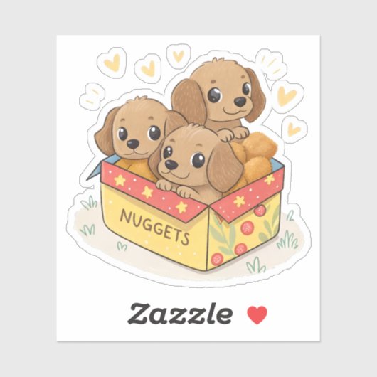 Cute puppies nuggets シール (シート)