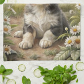 Cute Puppy キッチンタオル (折り畳み)