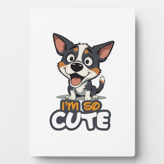 cute puppy フォトプラーク (正面)