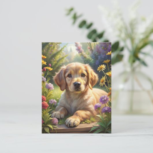 Cute Puppy ポストカード (スタンド正面)