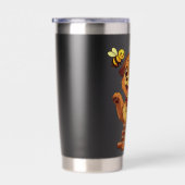 Cute Puppy & Bee Thermal Tumbler  保温保冷タンブラー (右面)