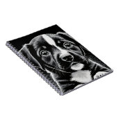 Cute Puppy - Black and White Design - Notebook ノートブック (右側)