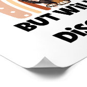 Cute Puppy Boho Rainbow "Introverted" Graphic ポスター (角)