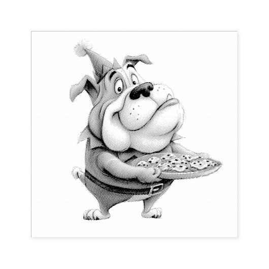 Cute Puppy Christmas Cookies ラバースタンプ (インプリント)