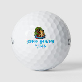 Cute Puppy Coffee Harvest ゴルフボール