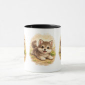 Cute Puppy Coffee Mug – Adorable Baby Dog マグカップ (中央)