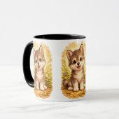 Cute Puppy Coffee Mug – Adorable Dog Lover Gift マグカップ (正面左)