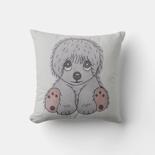 Cute Puppy Dog Cushion Cover クッション (正面)
