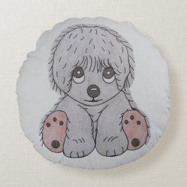 Cute Puppy Dog Cushion Cover ラウンドクッション