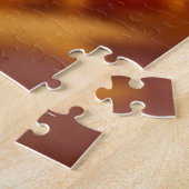 Cute Puppy Dog in Fall Leaves ジグソーパズル (側面)