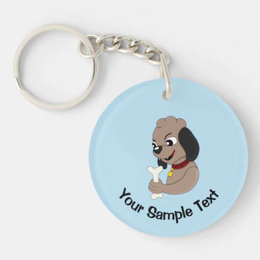 Cute puppy dog keychain キーホルダー (正面)