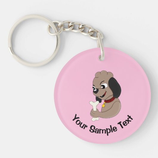 Cute puppy dog keychain キーホルダー (正面)