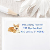 Cute Puppy Dog Lover Pembroke Welsh Corgi ラベル (インサイチュ)