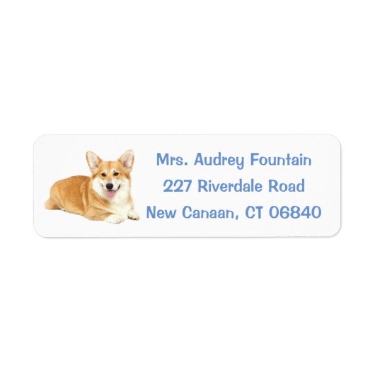 Cute Puppy Dog Lover Pembroke Welsh Corgi ラベル (正面)