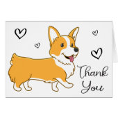 Cute Puppy Dog Pembroke Welsh Corgi Thank You (正面横)