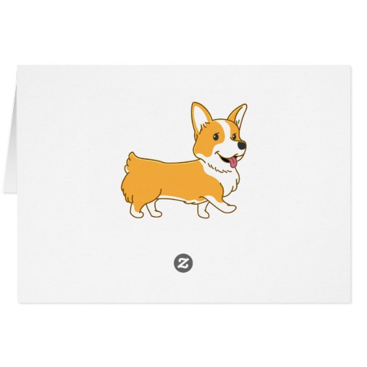 Cute Puppy Dog Pembroke Welsh Corgi Thank You (裏面横)