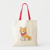 Cute Puppy Dog Shiba Inu トートバッグ (正面)