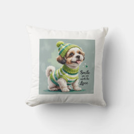 Cute Puppy Dog Square Cushion クッション