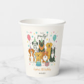 Cute Puppy Dogs Boy 5th Birthday Party 紙コップ (裏面)