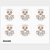 Cute Puppy Family Sticker ラウンドシール (シート)