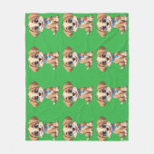 Cute Puppy Fleece Blanket フリースブランケット (正面)
