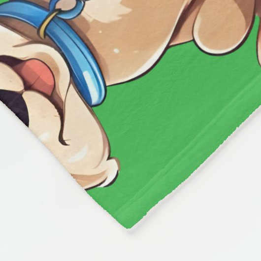 Cute Puppy Fleece Blanket フリースブランケット (角)