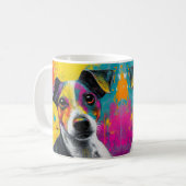 Cute Puppy Funny Dog Mixed Media Animal Pet コーヒーマグカップ (正面左)