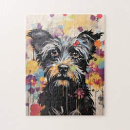 Cute Puppy Funny Dog Mixed Media Animal Pet ジグソーパズル