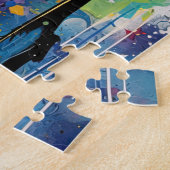 Cute Puppy Funny Dog Mixed Media Animal Pet ジグソーパズル (側面)