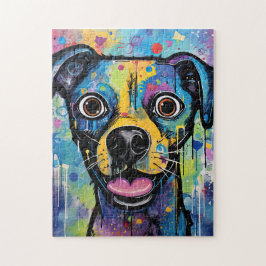 Cute Puppy Funny Dog Mixed Media Animal Pet ジグソーパズル