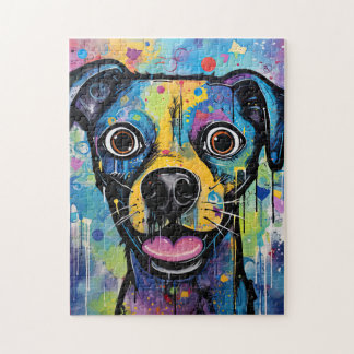 Cute Puppy Funny Dog Mixed Media Animal Pet ジグソーパズル