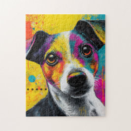 Cute Puppy Funny Dog Mixed Media Animal Pet ジグソーパズル