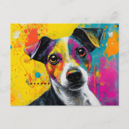 Cute Puppy Funny Dog Mixed Media Animal Pet ポストカード