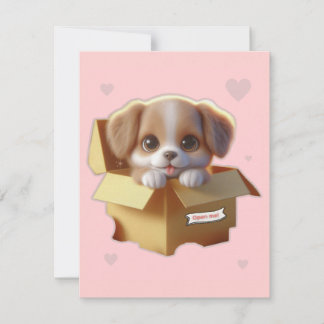 Cute Puppy Gift Card | Kawaii Dog Greeting Card カード